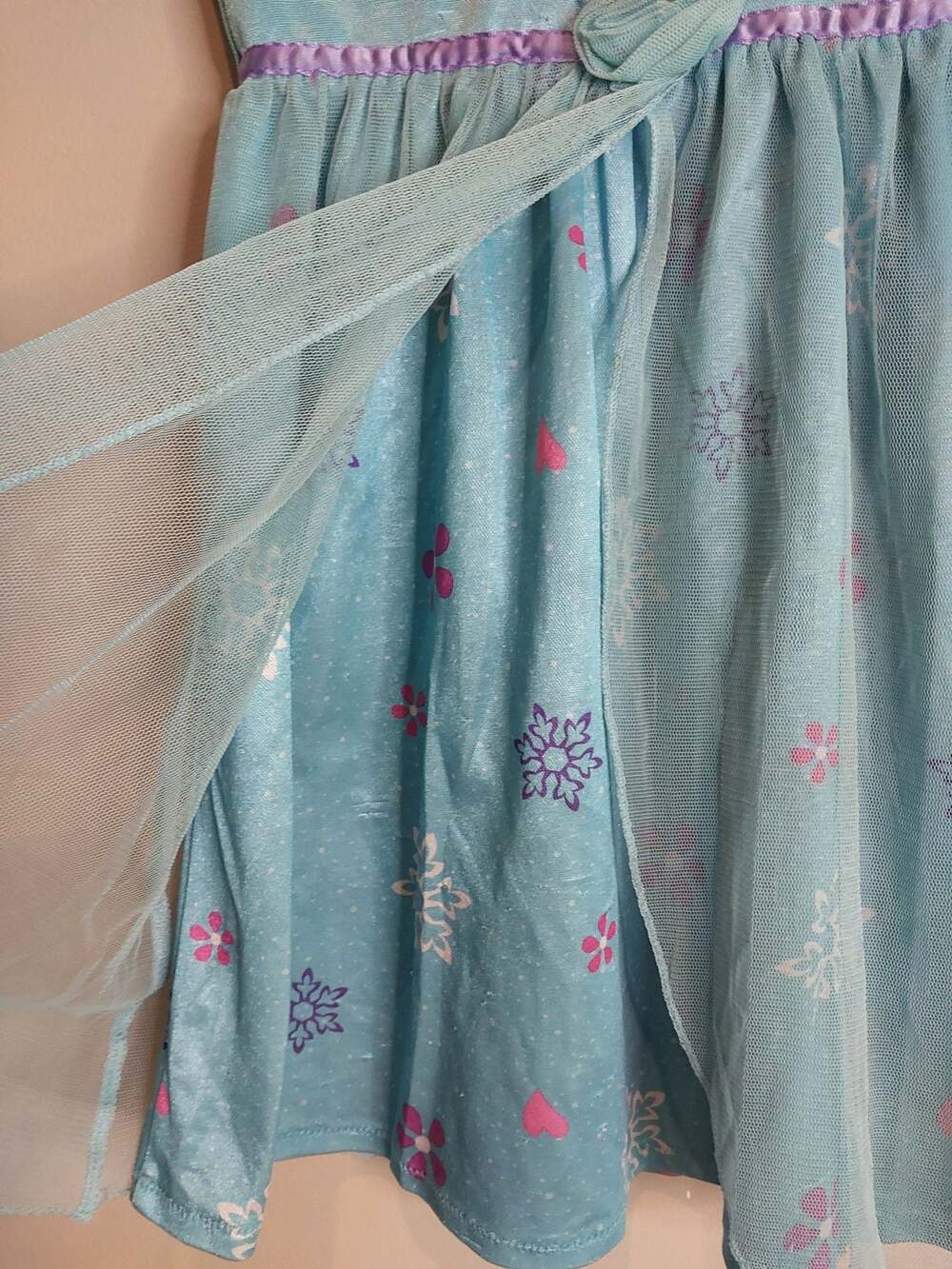 Disney Frozen Elsa Fantasy Short Sleeve Nightgown Pajama Dress - Picture 4 of 9